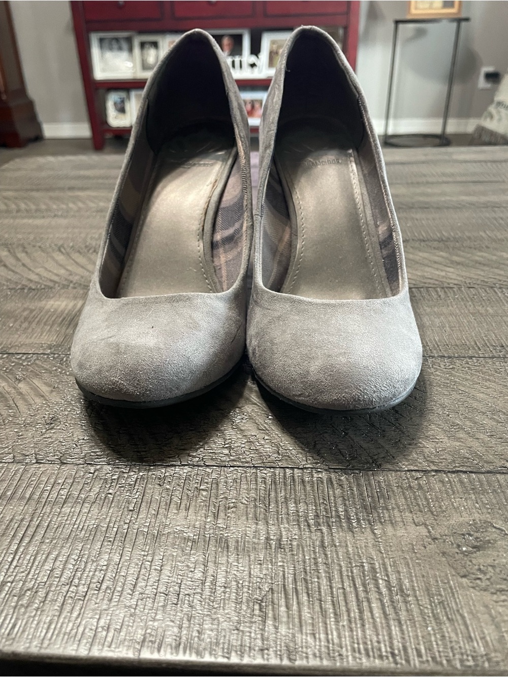 Women's Classic Grey Suede Wedge - Elegant Everyday Heels